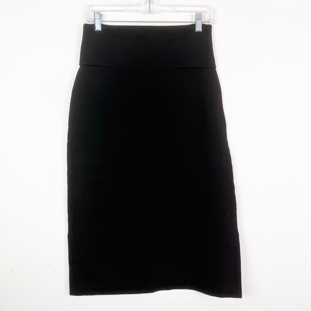 M.M. Lafleur The Harlem Skirt in Black Jardigan Knit Size L - Picture 4 of 12